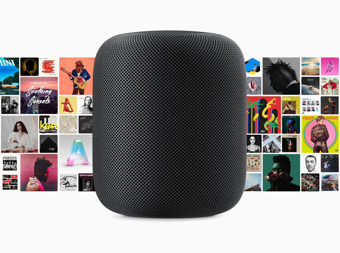 Apple's first entry into the smart speaker domain, HomeKit will offer affinity with Apple Music and existing iTunes libraries. Image: Apple.