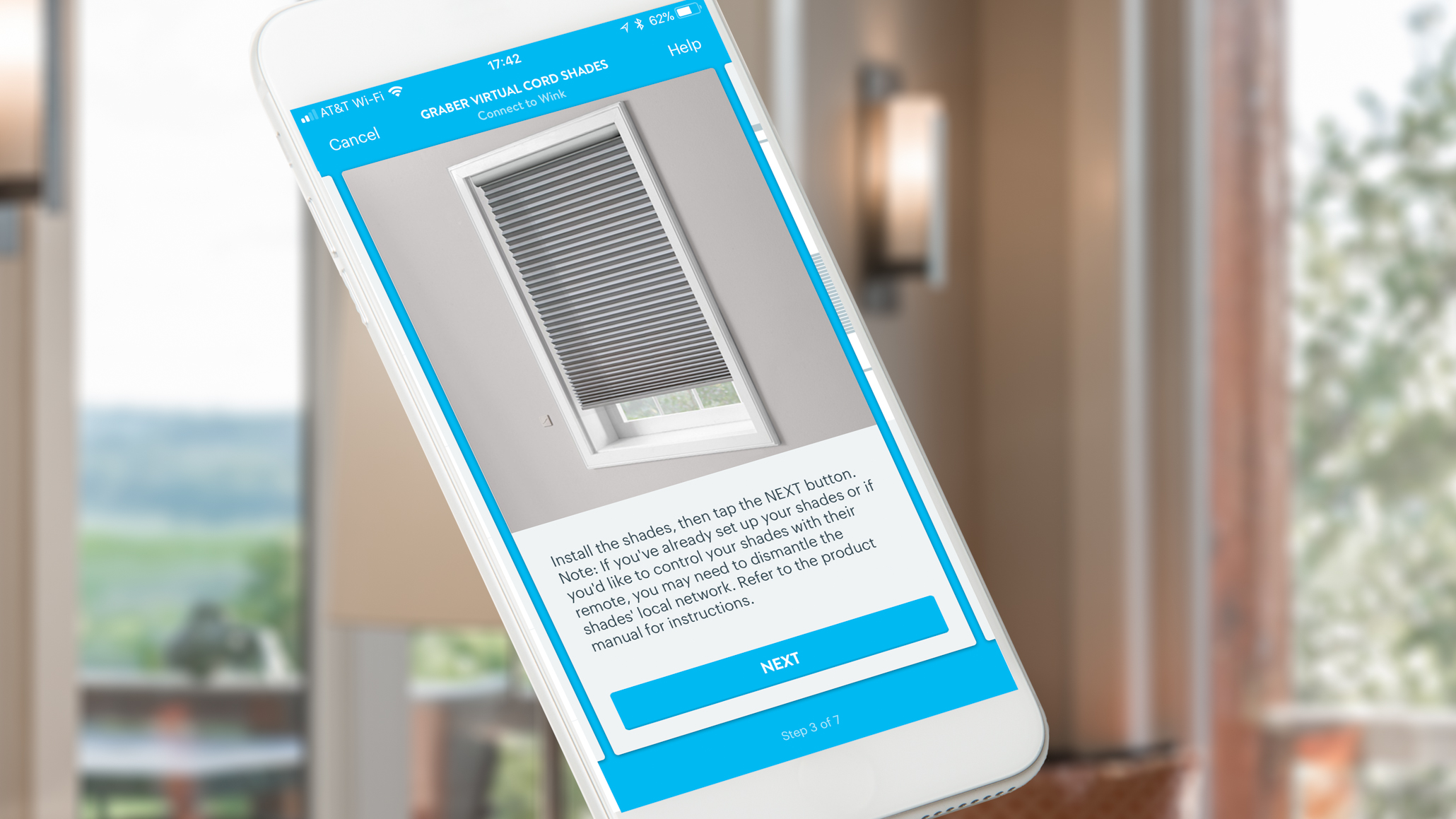 Graber offers a wide variety of shades with their Virtual Cord motorization option, which employs a Somfy motor and built-in Z-Wave radio for integrating with various smart-home automation systems. Image: Digitized House.