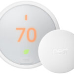 Nest Temperature Sensor (right) pictured with Nest Thermostat E. Image: Nest.