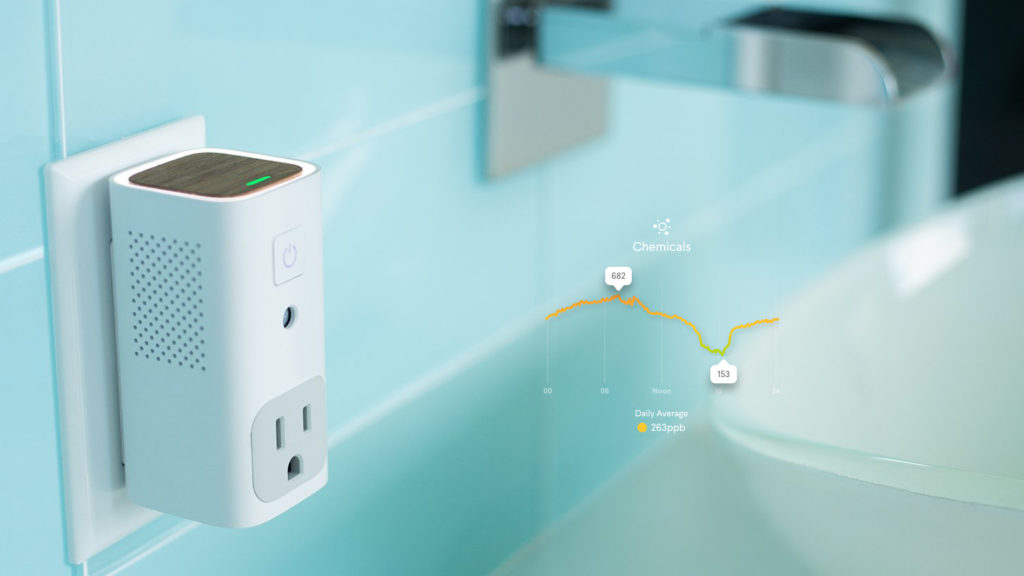 An air quality monitor that doubles as a smart plug, the compact Awair Glow costs $99 and keeps track of air and temperature data. Image: Awair.