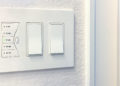 Designed to replace standard toggle or rocker wall switches, the Eaton Aspire Preset Timer Switch works splendidly with bath fans. Image: Digitized House Media.