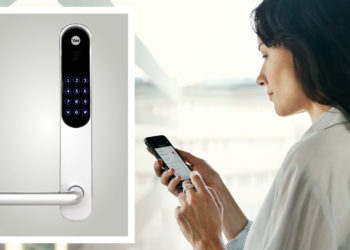 In Scandinavia, alarm monitoring company Verisure has added the Yale Doorman smart lock from ASSA ABLOY to their connected home repertoire. Image: ASSA ABLOY and Verisure.