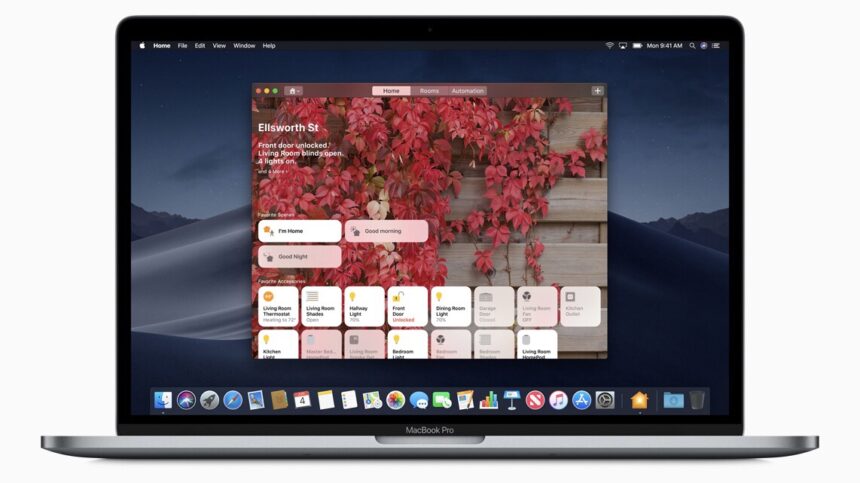 With the Fall 2018 release of macOS Mojave, the Apple Home app comes to the Mac desktop for the first time. Image: Apple.