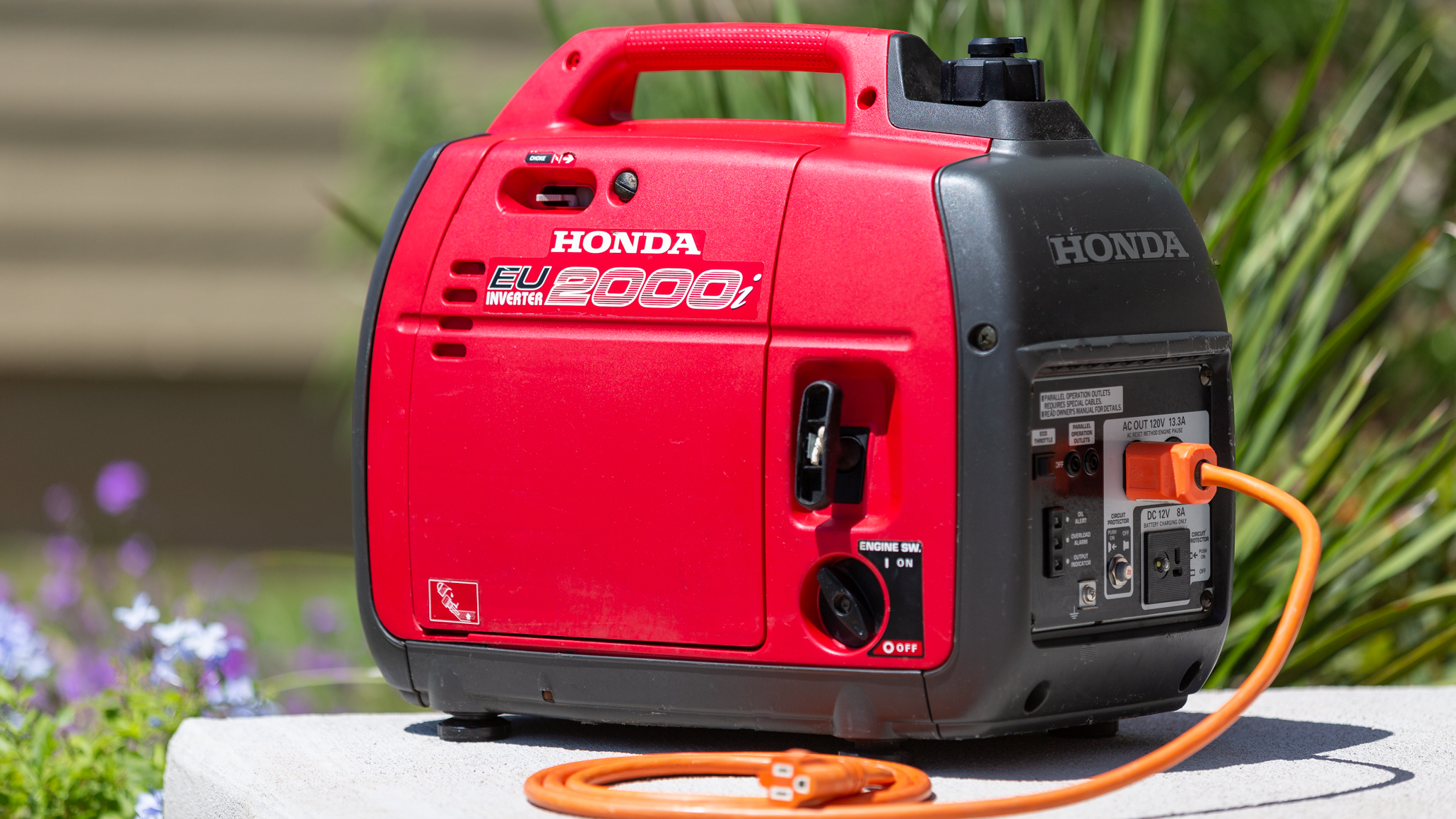 Don't fret if a power outlet is not available at your next outdoor event. Small power generators, like this Honda model, can provide plenty of power while making little noise. Image: Digitized House Media.