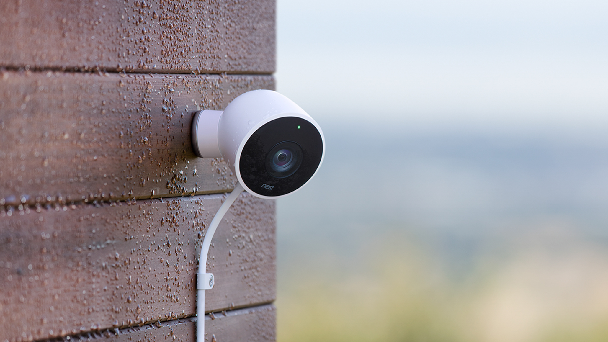 Topping our list of safety upgrades for your home is remote video monitoring. The latest generation of security cameras can keep a watchful eye on the interior or exterior of your home, and their HD video streams straight to your smartphone. Here, a Nest Cam Outdoor in the elements. Image: Nest.