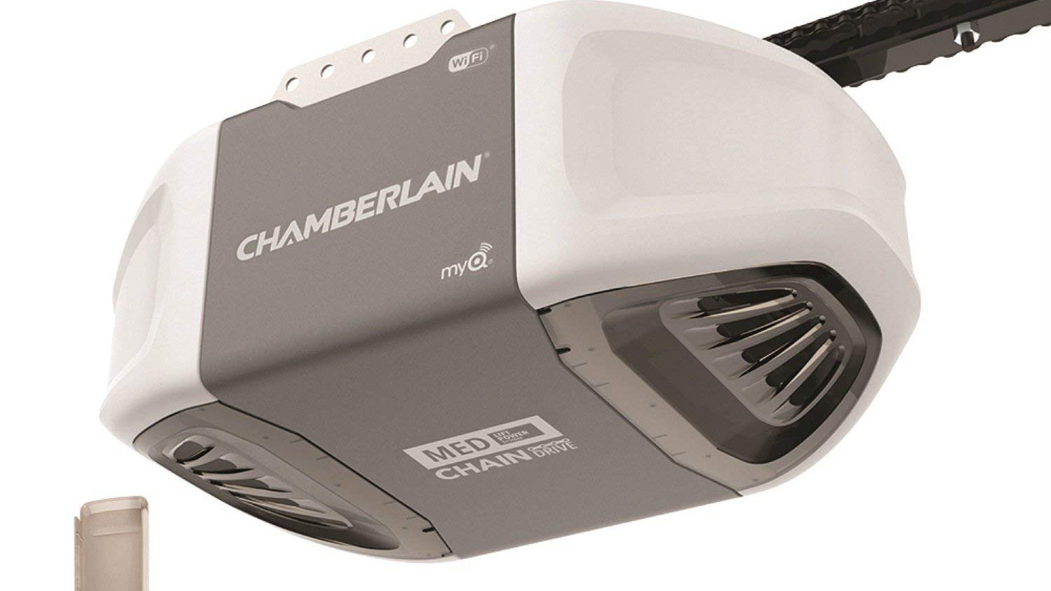 Chamberlain C450, a complete garage door opener system with built-in smarts. Image: Chamberlain.