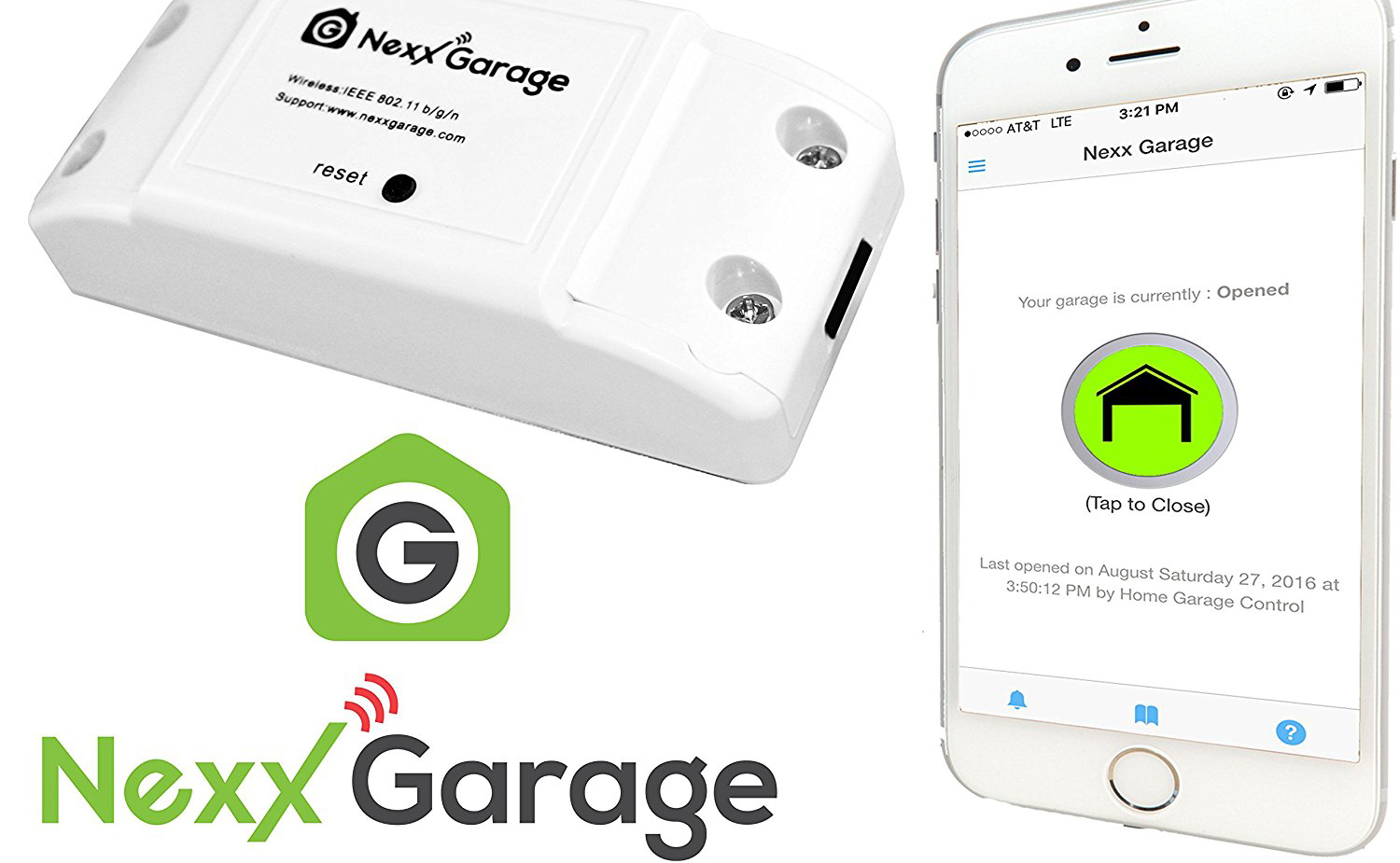 Nexx Garage, a smart controller accessory that works with other garage door openers. Image: Nexx.