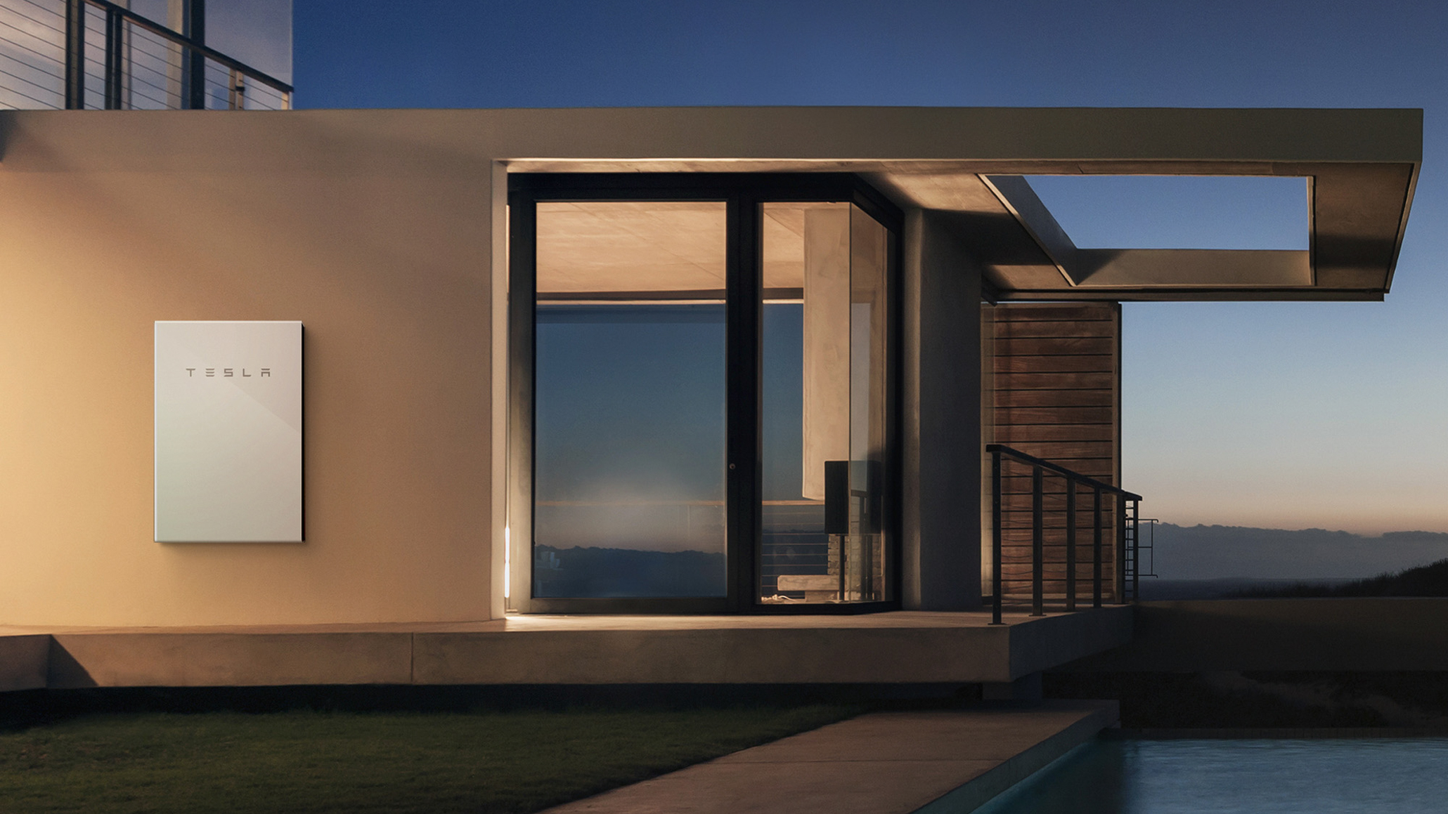 The Tesla Powerwall 2 storage battery works in tandem with rooftop solar panels to save more on energy costs. Image: Tesla.