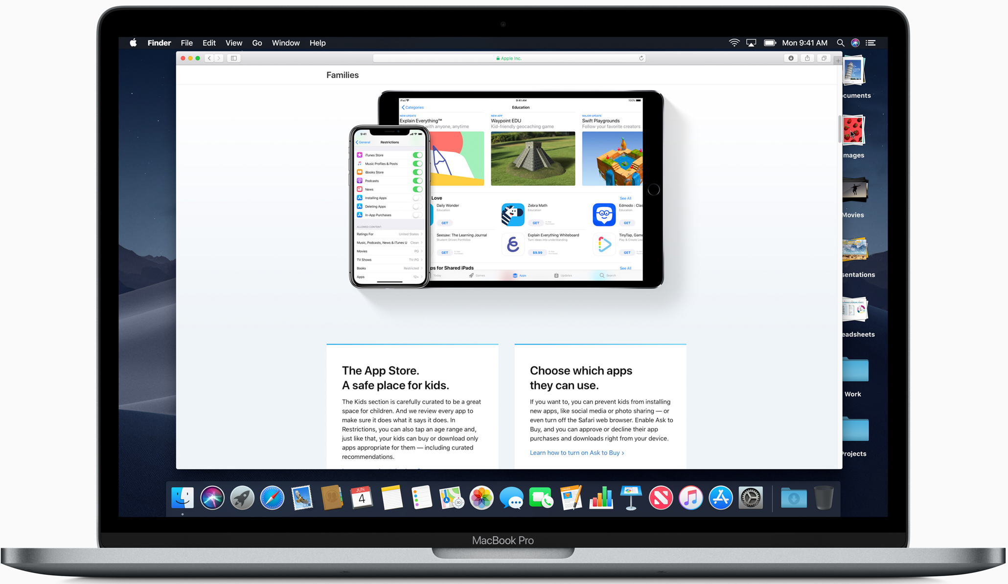 The Familes page on the Apple website consolidates information about parental controls and related features in its iOS and macOS products. Image: Apple | Digitized House Media.