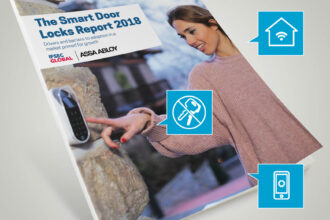 Available as a free download, the new "Smart Door Locks Report 2018" offers key insights on smart home security. Image: ASSA ABLOY.