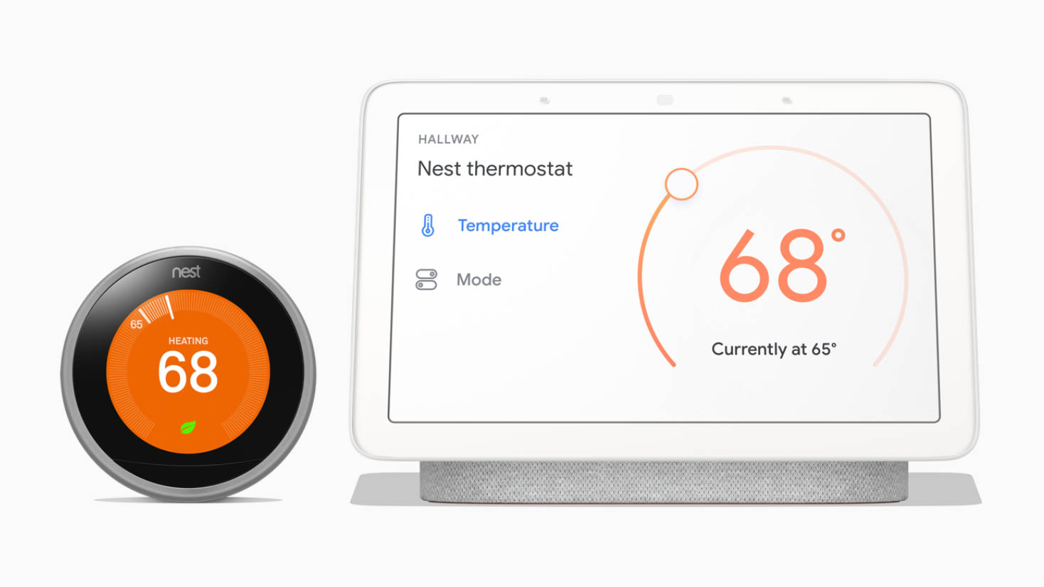 Google Home Hub serves as a dashboard for a broad range of connected home accessories. Nest products are well integrated. Image: Google.