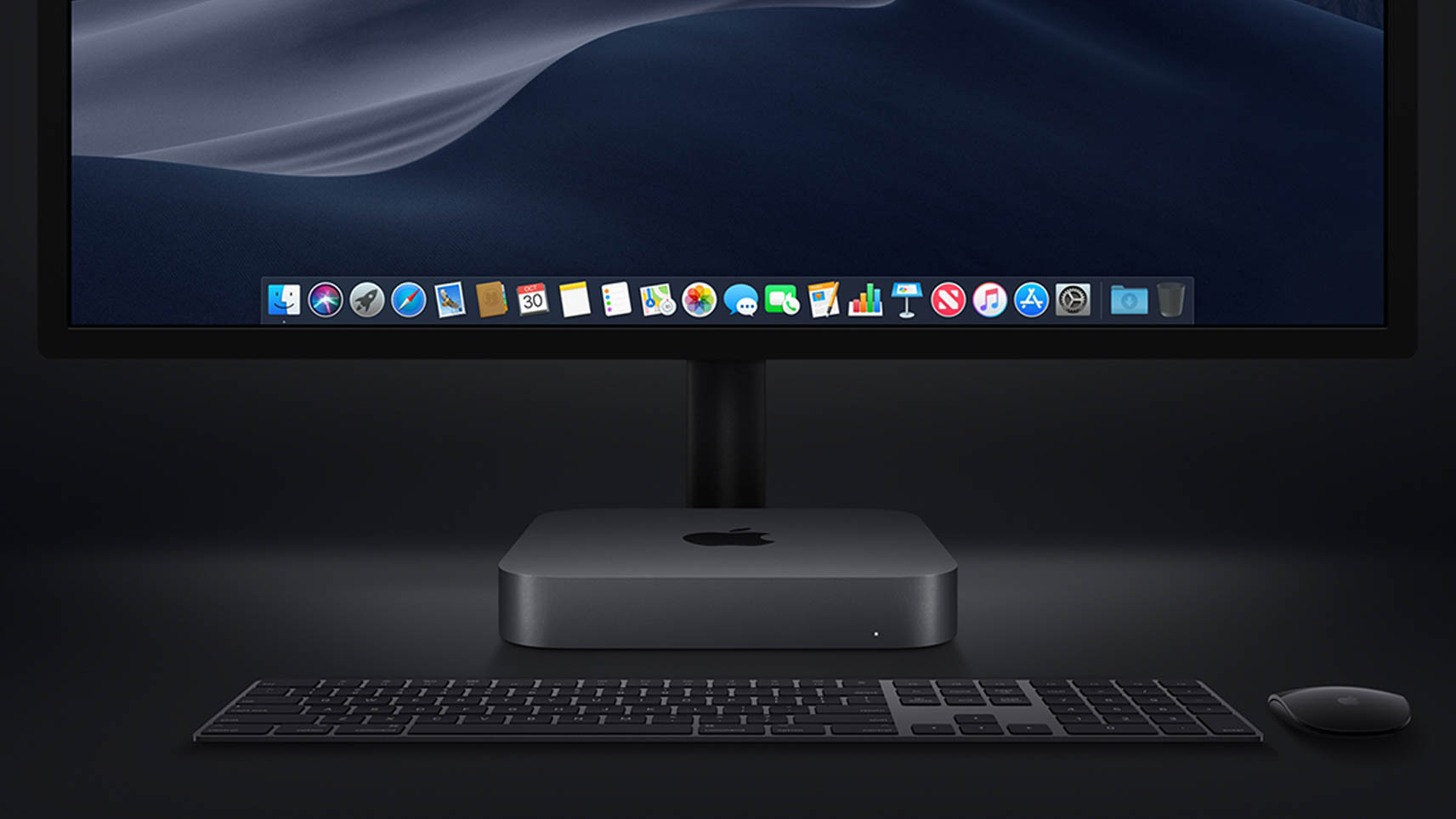The new Mac Mini packs plenty of Macintosh desktop power. Image: Apple.