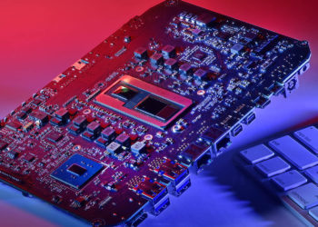 The main circuit board of the new Intel Hades Canyon model NUC. Image: Intel.