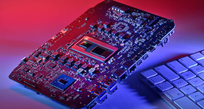 The main circuit board of the new Intel Hades Canyon model NUC. Image: Intel.