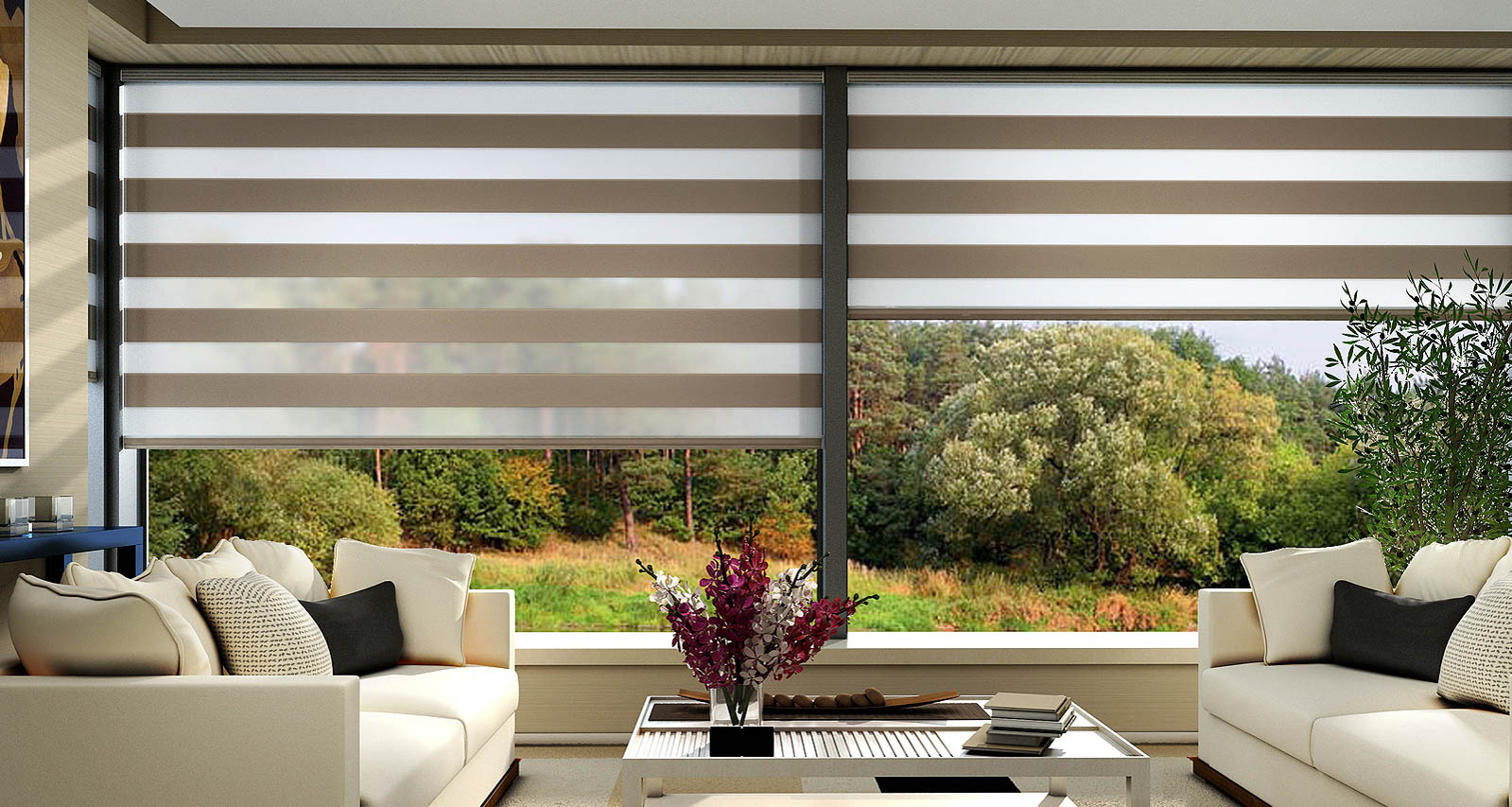 Bintronic automated sheer roller shades are among the many options in the market. Image: Bintronic.