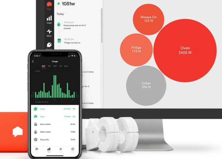 Sense energy monitor and app. Image: Sense.