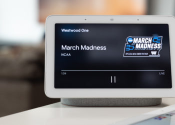 March Madness bliss: Listen to your favorite game on Google Home speakers. Image: Digitized House Media.