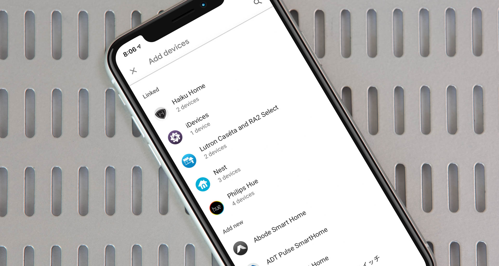 Once Google Assistant is fully activated for Haiku Home products, you should see Haiku Home listed in the Linked section of the Google Home app. Image: Digitized House Media.