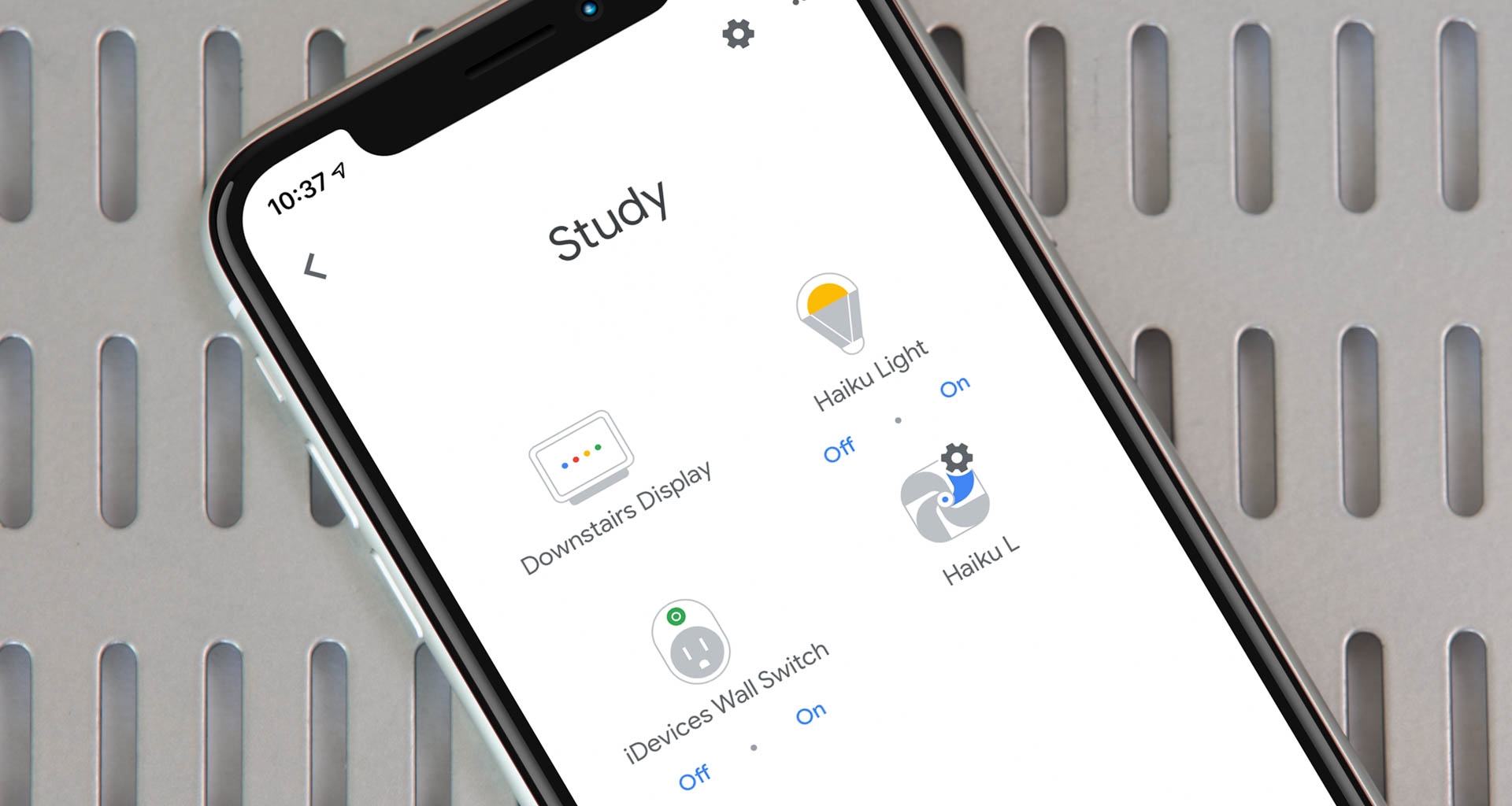 A benefit of recent upgrades to the Google Home app, directly controllable devices appear as icons on the Home screen. Here, a Haiku Light and Haiku L fan are visible. Image: Digitized House Media.