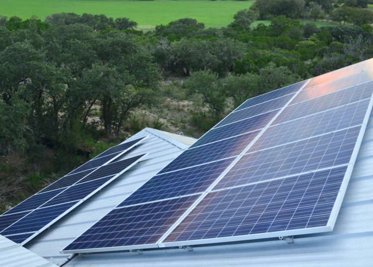 Solar arrays on a Zero Net Energy home in Texas. Image: Digitized House Media.