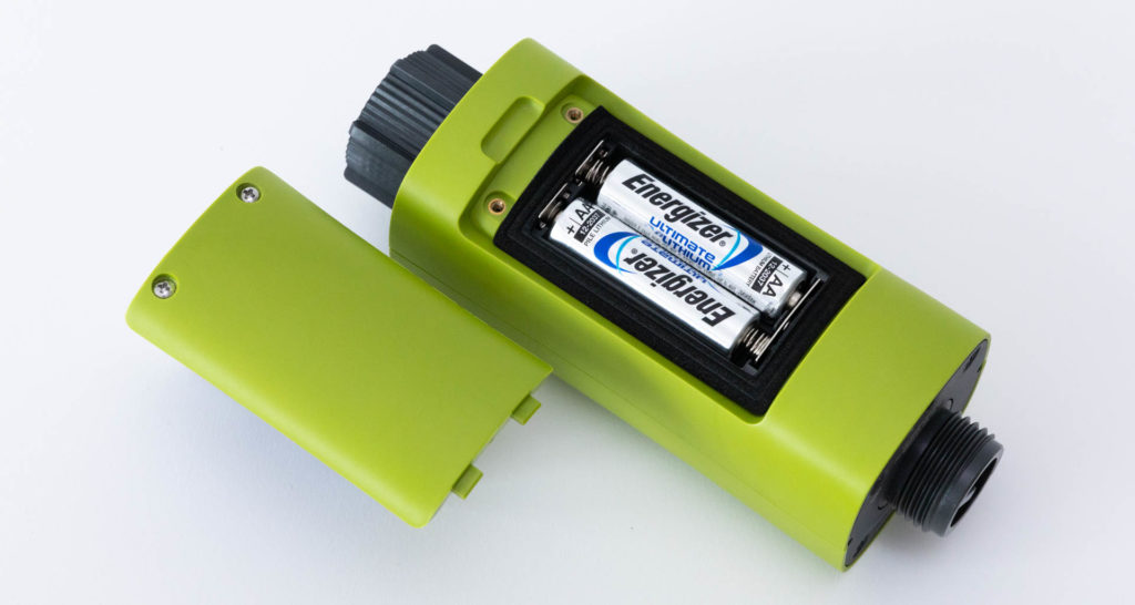 Entirely wireless, Zilker Valves are powered by a pair of AA batteries. Austin Devices says the batteries should last up to a year. Image: Digitized House.