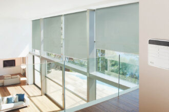 Natural daylighting is healthy for you, and motorized window treatments can make is even better. Image: Nice Group USA.