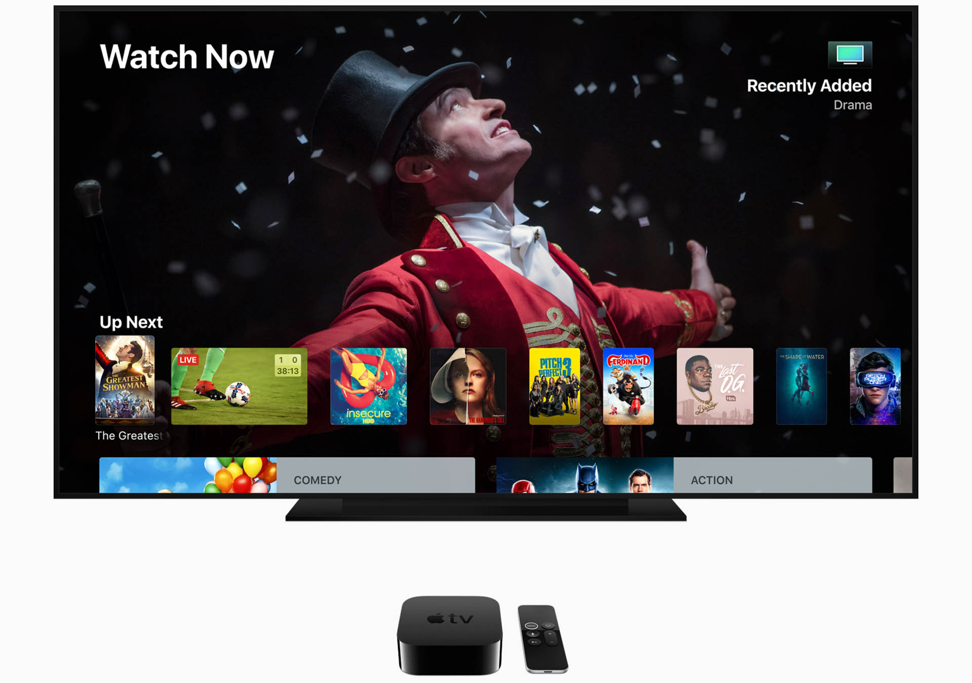 Smart 4K TVs and set-top boxes like Apple TV 4K open up a world of streaming. Image: Apple.