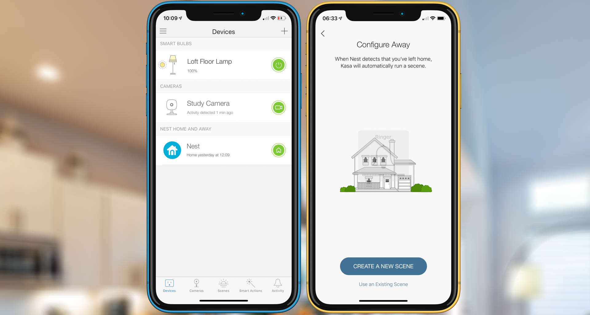 The Kasa Smart app has been updated effective with version 2.15 to remove all Works with Nest functionality. If you stick with a prior version as shown here (2.14.0), these connections still work. Image: Digitized House.