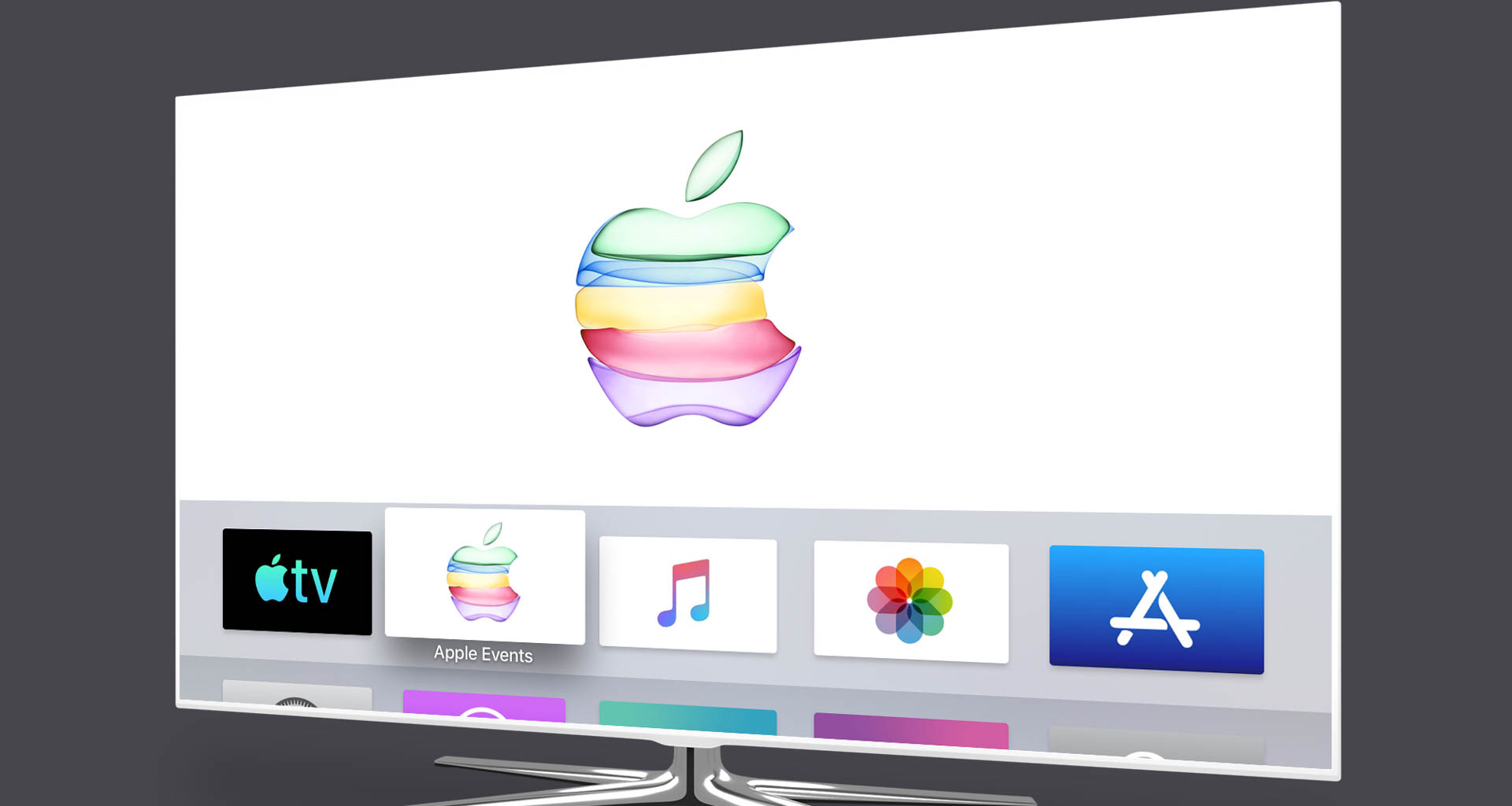 Looking for a big screen experience? Download the Apple Events app on tvOS and watch live. Image: Digitized House | TV illustration courtesy of ApplyPixels.
