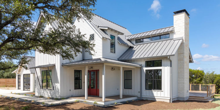 Many of the trends in real estate, such as PropTech, are happening behind the scenes. This modern farmhouse outside Austin, Texas, was designed by Tim Brown Architecture and built by Strong Roots Development. Image: Digitized House.