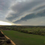 approaching storm front in texas hill country