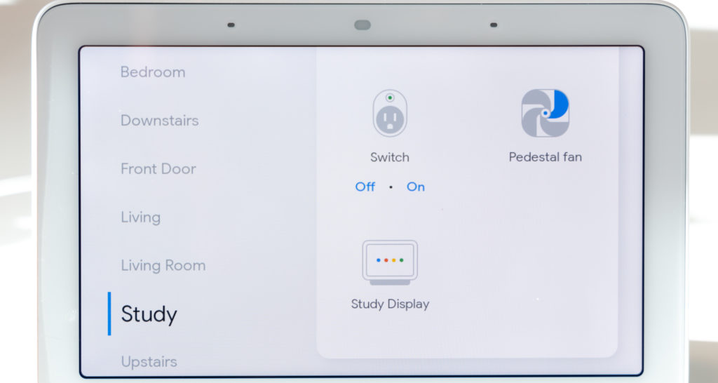 On a Google Nest Hub smart display, the Nash CoolSmart Fan will appear as an icon on the Home screen. Image: Digitized House.