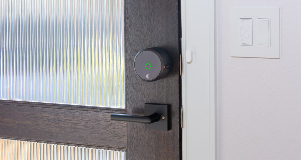Smart locks are a popular upgrade, and your revamp should include one for added security. Image: Digitized House.