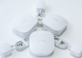 The eero mesh Wi-Fi system now supports Apple HomeKit router security features. Image: Digitized House.