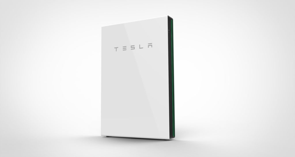 The Tesla Powerwall battery storage system typically mounts to a wall inside or outside of your home. Image: Tesla.