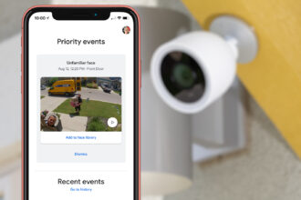 Given a Security cameras, such as this Google Nest Cam IQ, are among the most popular smart home accessories. Image: Digitized House.Security cameras, such as this Google Nest Cam IQ, are among the most popular smart home accessories. Image: Digitized House. between Google and ADT, expect more synergy in connected home security. Image: Digitized House.
