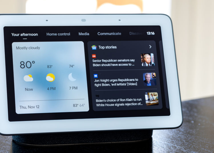 Goggle has started rolling out a major software update for their Nest Hub smart displays. Image: Digitized House.