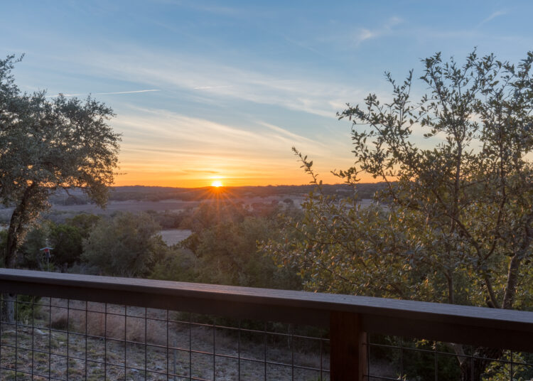 A sunset in rural America, specifically in Driftwood, Texas. Image: Digitized House Media.