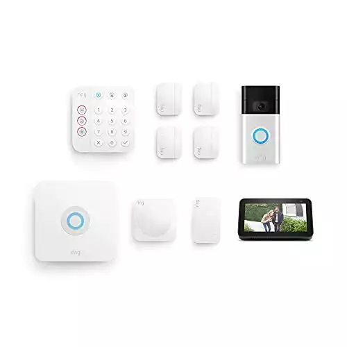 Ring Alarm 8-Piece Kit (2nd Gen) with Ring Video Doorbell (2020 Release) and Echo Show 5 (2nd Gen)